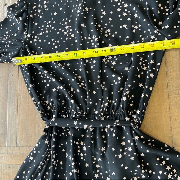Kate Spade Black Scattered Stars Button Front Shirt Dress Preppy Fit And Flare 4 - Picture 9 of 9